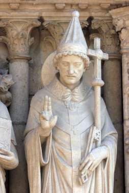 Papa Aziz sylvester, notre dame Katedrali, paris, Meryem ana portal