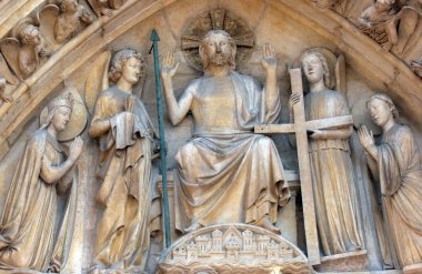 Notre dame Katedrali, paris son hüküm portal: majesty Mesih'e