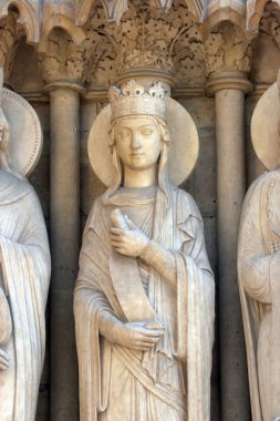 Bathsheba, Notre Dame Cathedral, Paris Portal of St. Anne clipart