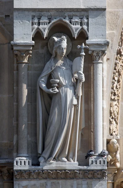 Allegorie, La Chiesa, Cattedrale di Notre Dame, Parigi — Foto Stock