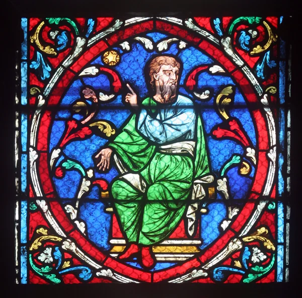 Renkli vitray pencere Katedrali notre dame de paris — Stok fotoğraf