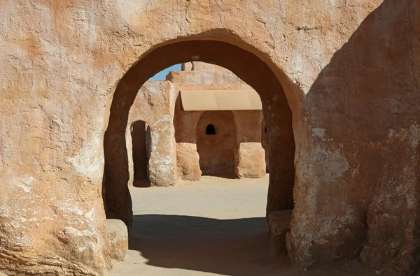 Budova v poušti - Tunisko — Stock fotografie