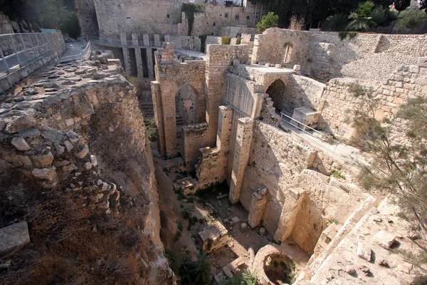 Ruines antiques de piscines, Jérusalem — Photo