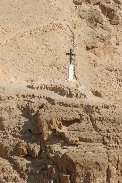 Blick auf Kreuz, Wüste Judäa, Israel — Stockfoto