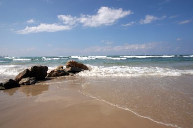 milli park cesarea üzerinde sahil, Akdeniz'in İsrail