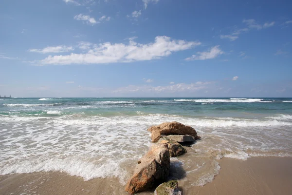 National park Cesarea on coast of Mediterranean sea in Israel — Stock Photo, Image