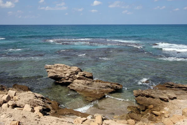 Nationalparken cesarea på kusten av Medelhavet i israel — Stockfoto