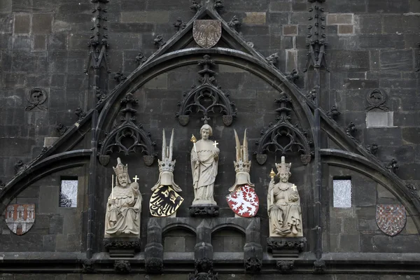 San Vito, Carlo IV, Venceslao IV, Torre del Ponte della Città Vecchia, Praga — Foto Stock