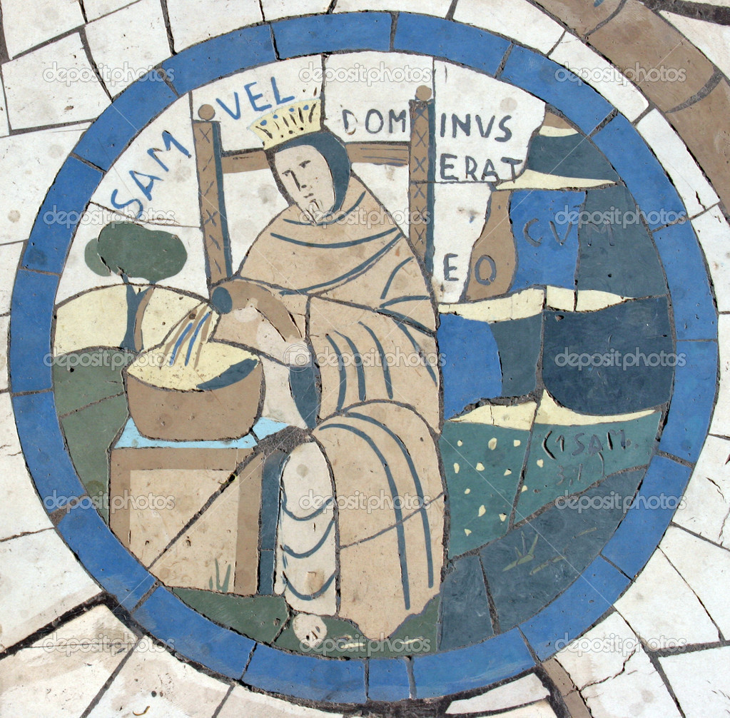 Samuel, Mosaic in front of the church on the Mount of Beatitudes