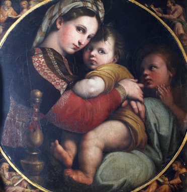 Madonna ile çocuk ve saint john evangelist