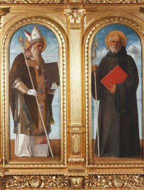 Saint Benedict and Saint Augustine clipart