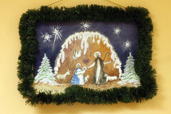 Nativity Scene, Christmas mangers — Stock Photo, Image