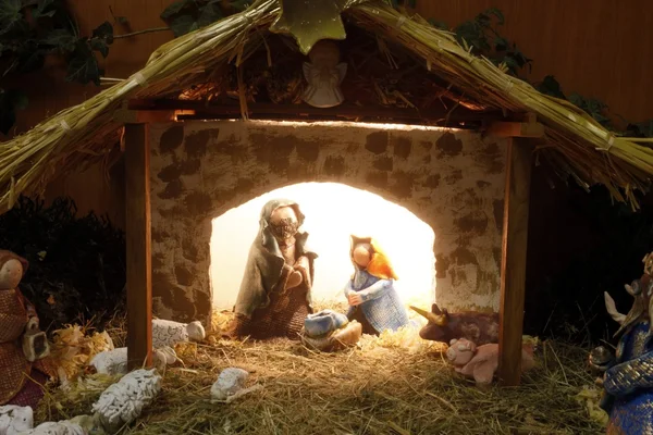 Nativity Scene, Christmas mangers — Stock Photo, Image