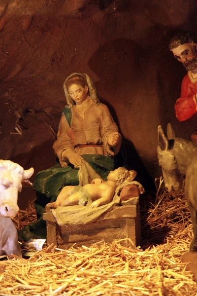 Cena da Natividade, manjedouras de Natal — Fotografia de Stock