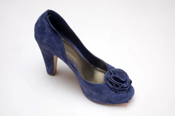 Blå höga högklackade sko — Stockfoto