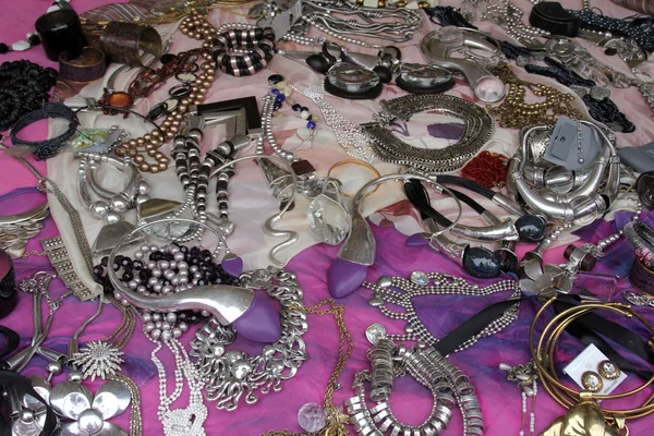 Jewelry at Flea Market, Paris, France — Stock Photo, Image