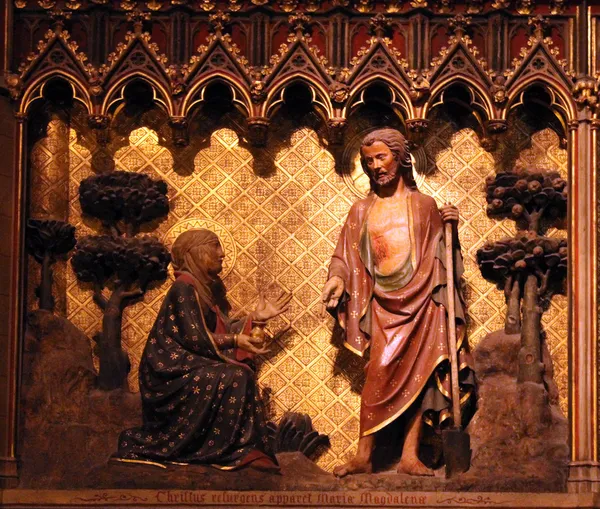 Cenas da vida de Jesus, catedral de Notre Dame, Paris — Fotografia de Stock
