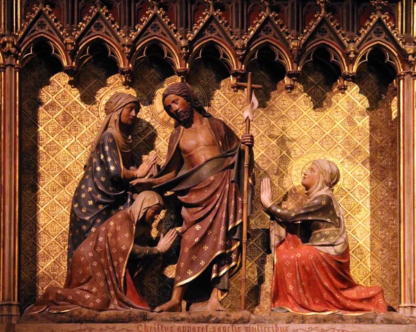 Escenas de la vida de Jesús, Catedral de Notre Dame, París — Foto de Stock