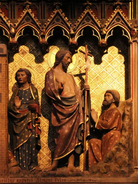 Sceny z życia Jezusa, katedry notre dame, Paryż — Zdjęcie stockowe