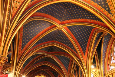 Ceiling construction, lower chapel or Chapelle Basse, Sainte Chapelle, Île de la Cité, Paris