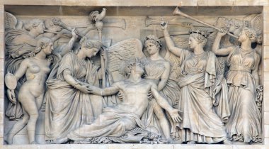 The Apotheosis of heroes died for his country, bas relief Panthéon, Paris clipart