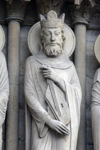 Re David, Cattedrale di Notre Dame — Foto Stock