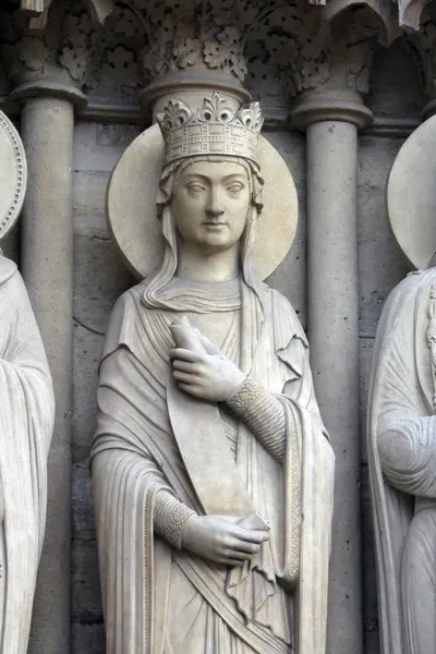 Drottningen, paris, notre dame-katedralen — Stockfoto