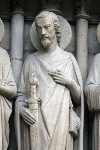 Saint James the Great, Notre Dame Cathedral, Paris Stock Picture