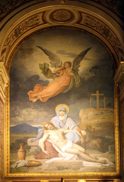 Pieta, kyrkan av den heliga treenigheten, paris — Stockfoto