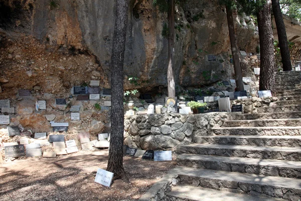 Votive tablets at the Shrine of Our Lady of Lourdes in Vepric, Croatia — Stock Photo, Image