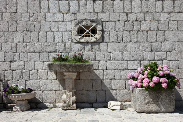 Fragment z naší paní skalní kostel v perast, Černá Hora — Stock fotografie