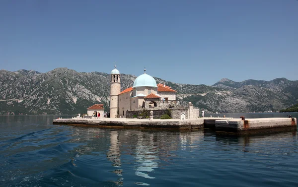 Kościół Matki Boskiej skały, perast, Czarnogóra — Zdjęcie stockowe