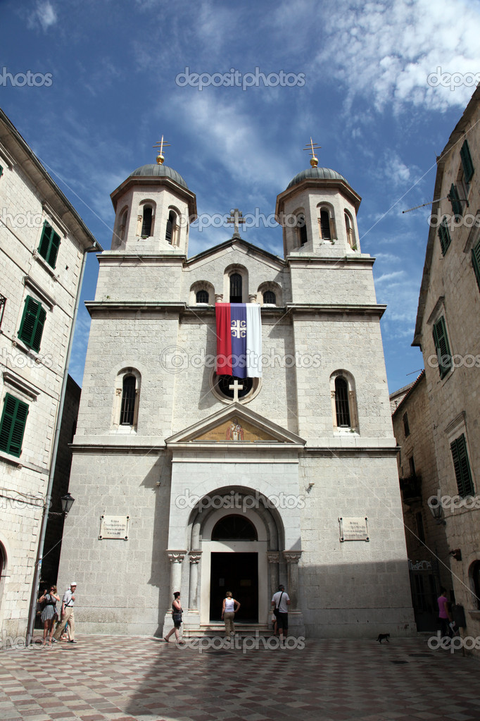 St. nicholas kirche in kotor. Montenegro Stockfotografie lizenzfreie