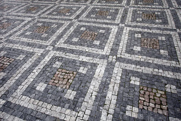 Cube stone structure of Prague road — Stock Photo, Image