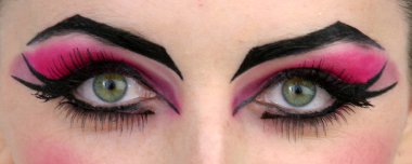 güzel makyaj kadın gözleri closeup