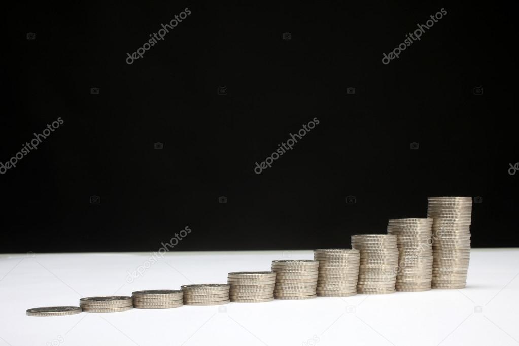 Stacks of money coins