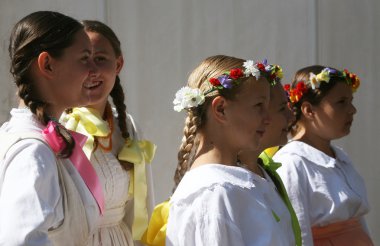 Hırvatistan milli kostüm veliko trgovisce gelen halk grupları sloga üyeleri
