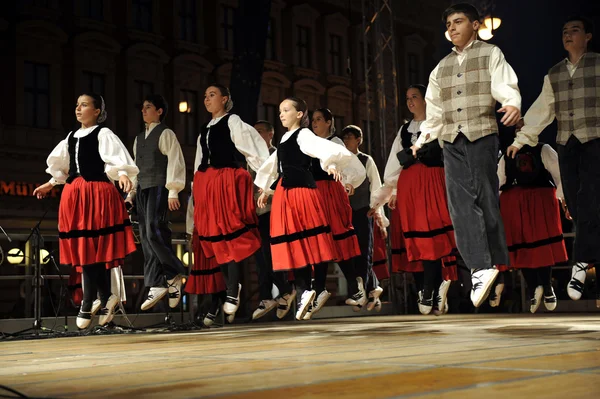 Members of folk groups Gero Axular from Spain in Basque national costume — Stock Photo, Image