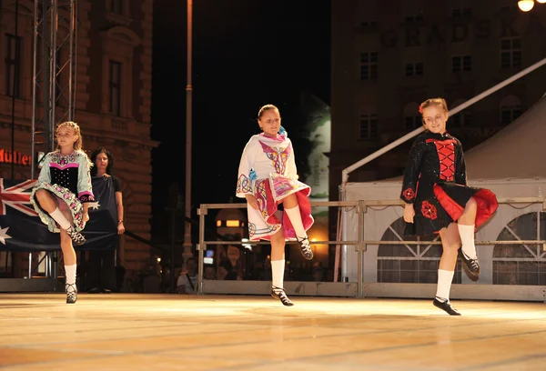 Membres des groupes folkloriques O'Shea-Ryan Irish Dancers from Australia — Photo