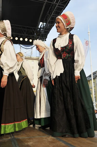 Členové folkové skupiny triglav ze Slovinska — Stock fotografie