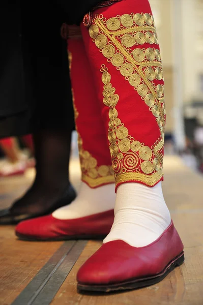 Membres des groupes folkloriques Marko Marojica de Zupa Dubrovacka en costume national de Croatie — Photo