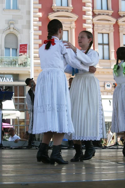 Leden van folk groepen sloga van veliko trgovisce in Kroatië nationale kostuum — Stockfoto