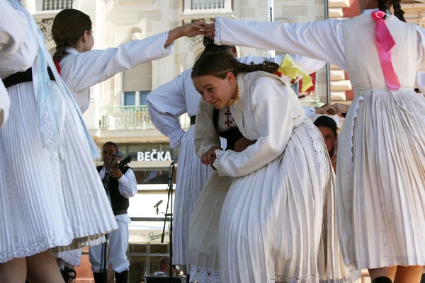 Members of folk groups Sloga from Veliko Trgovisce in Croatia national costume — Stock Photo, Image