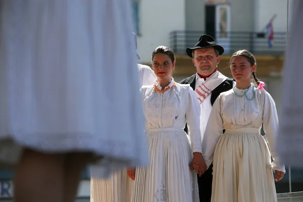 Members of folk groups Sloga from Veliko Trgovisce in Croatia national costume — Stock Photo, Image