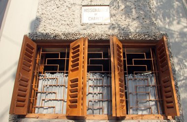 Windows annenin evi, nerede anne teresa Kalküta, Batı bengal, Hindistan içinde yaşamak için kullanılan