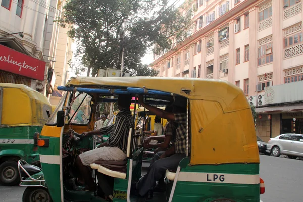 Auto rickshaw taxis, Kolkata, India — Stock Photo, Image