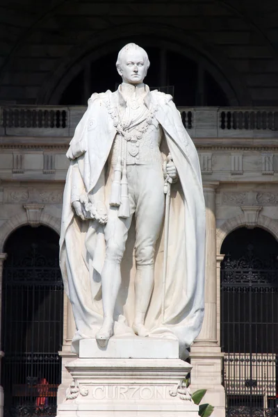 Statua di Lord Curzon. Victoria Memorial, Calcutta, India — Foto Stock
