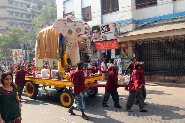 Annual Jain Digamber Procession in Kolkata,India — Stock Photo, Image