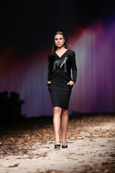 Porter gösteri cro tarihinde marina jerant ve manuela lovrencic kıyafetleri moda model tasarım — Stok fotoğraf