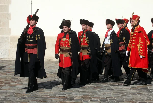Cravat Regiment at a ceremony celebrating the day tie — Stock Photo, Image